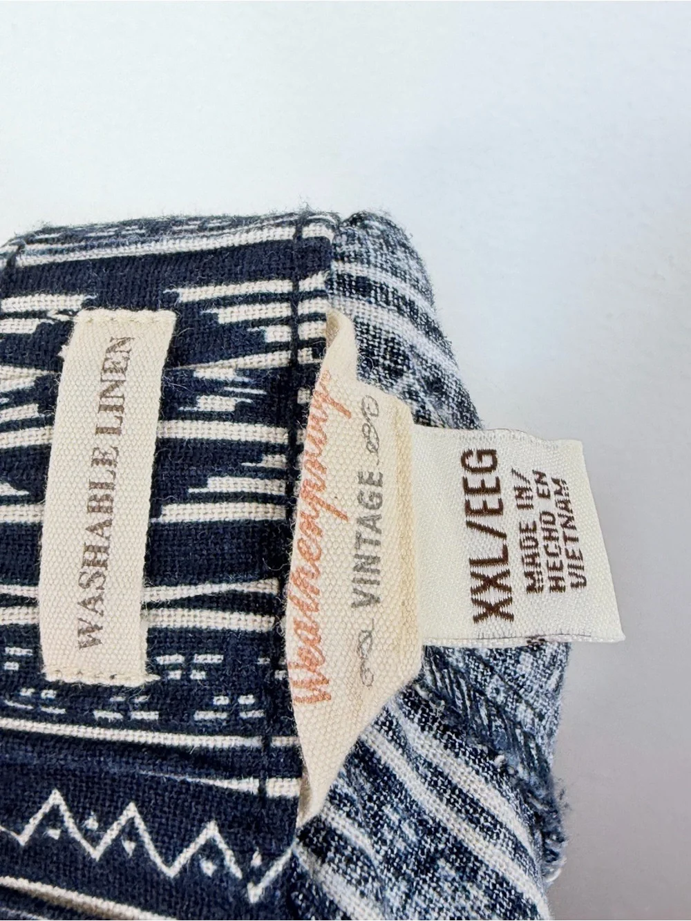 Weatherproof Vintage Geometric Linen Shorts